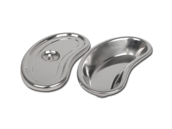 Bacinella Reniforme Inox AISI 304 con Coperchio 247x122x43 mm - 12 pz