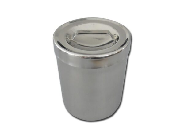 Portacotone con Coperchio Inox AISI 304 diametro 103x128 mm 1 litro - 8 pz