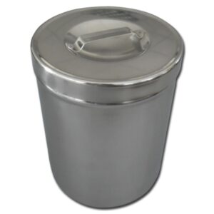 Portacotone Inox AISI 304 con Coperchio diametro 127x162 mm 2 Litri - 8 pz
