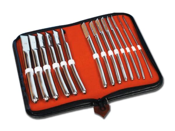 Set Dilatatori di Hegar Cromati 14 pezzi diametro da 4 a 17 mm - 2 set