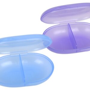 Portapillole Tascabile in Blister da 2 pz Blu/Rosa fino a 50 Pillole - 80 pz - 1