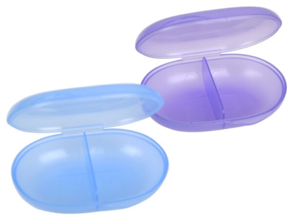 Portapillole Tascabile in Blister da 2 pz Blu/Rosa fino a 50 Pillole - 80 pz