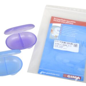 Portapillole Tascabile in Blister da 2 pz Blu/Rosa fino a 50 Pillole - 80 pz - 2