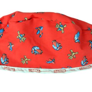 Cappellino Chirurgico in Puro Cotone Fantasia Rosso - 20 pezzi - 1