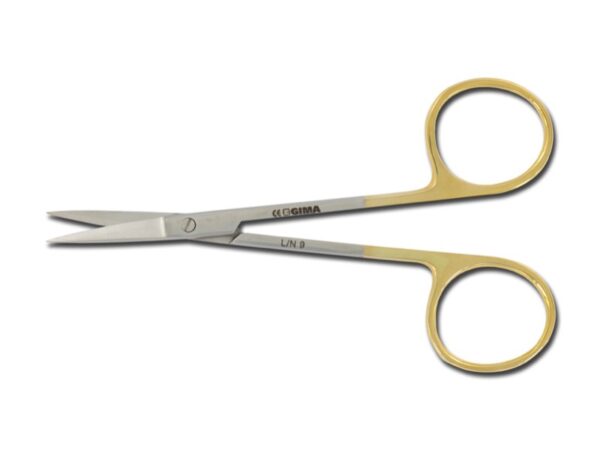 Forbici Chirurgiche Iris in Carburo di Tungsteno Rette 11,5 cm Linea Gold - 6 pz