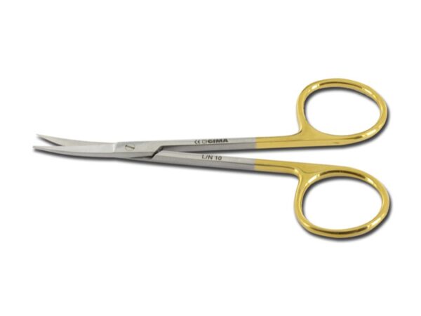 Forbici Iris in Carburo di Tungsteno Curve 11,5 cm Linea Gold - 6 pezzi