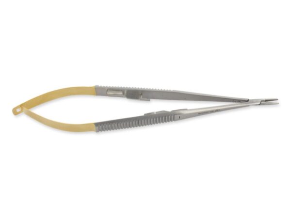 Porta Aghi Castroviejo in Carburo di Tungsteno Retto 18 cm - Linea Gold - 4 pz