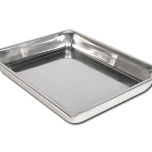 Vassoio Portastrumenti in Acciaio Inox AISI 304 con Bordi Angolati 380x304x50 mm
