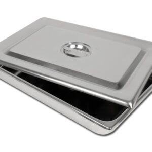 Vassoio Portastrumenti con Coperchio Inox AISI 304 440x320x64 mm - 2 pz