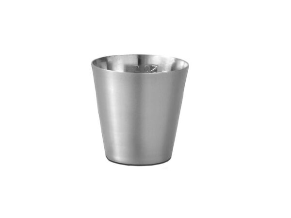 Bicchiere per Medicine in Acciaio Inox Graduato 60 ml, 53x53 mm - 30 pezzi