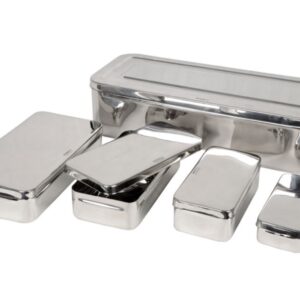 Scatola Porta Ferri in Acciaio Inox 30x15x6 cm Autoclavabile 134°C - 6 pezzi - 3