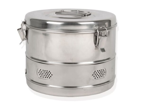 Drum Cilindrico per Sterilizzazione in Autoclave diametro 240 x h 190 mm - 4 pz