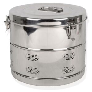 Drum Cilindrico per Sterilizzazione in Autoclave diametro 340 x h 340 mm - 2 pz