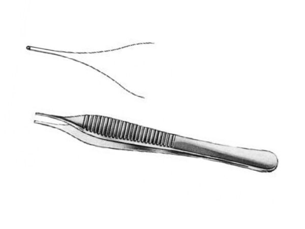 Pinza Micro Adson in Acciaio Inox 12 cm 1x2 Denti - 30 pezzi