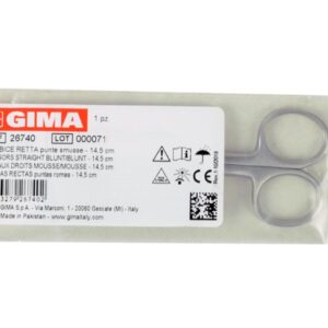 Forbice Chirurgica Retta in Acciaio Inox con Punte Smusse 14,5 cm - 40 pezzi - 2