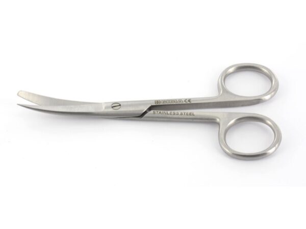 Forbici Chirurgiche Curve in Acciaio Inox Punte Alterne 18 cm - 25 pezzi