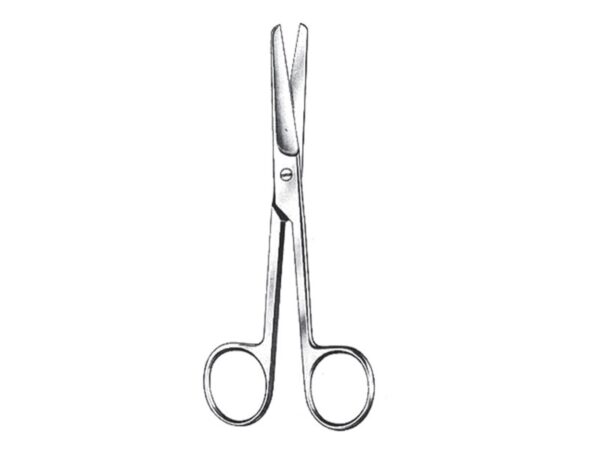 Forbici Chirurgiche Rette in Acciaio Inox Punte Smusse 18 cm - 25 pezzi