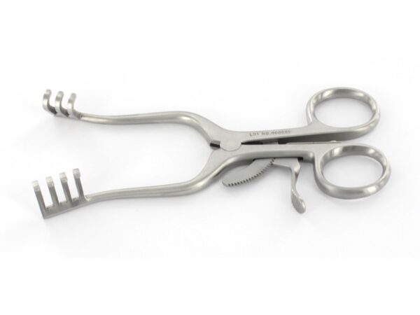 Retrattore Weitlaner-Loktite in Acciaio Inox Punte Smusse 13 cm 3x4 Rebbi - 5 pz