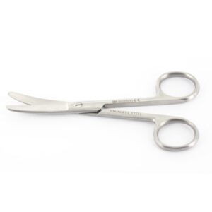 Forbici Chirurgiche Curve in Acciaio Inox con Punte Smusse 11,5 cm - 40 pezzi