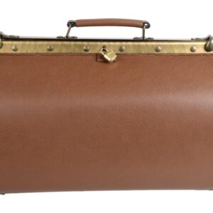 Borsa Medica Grande Polus Skay Rigida - 45x20x25 cm - Cognac - 1