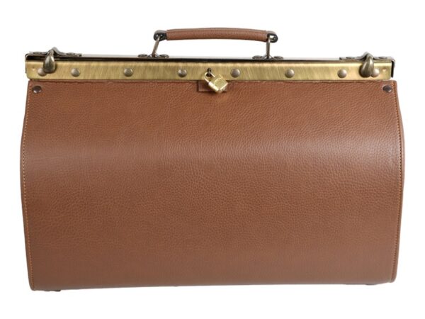 Borsa Medica Grande Polus Skay Rigida - 45x20x25 cm - Cognac