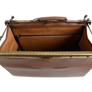Borsa Medica Grande Polus Skay Rigida - 45x20x25 cm - Cognac - 3