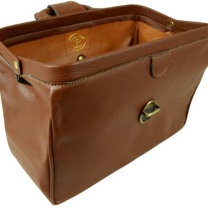 Borsa Medica Texas in Pelle Marrone con Fondo Rigido 35x17x22 cm - 2