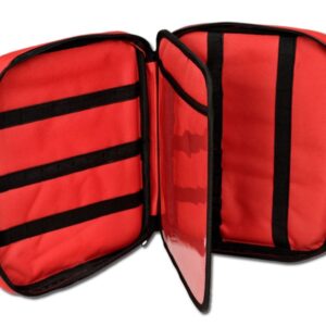 Borsa Portafiale Maxi in Poliestere 600D Rossa 29x24x7 cm, 46 Fiale - 8 pezzi - 3