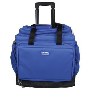 Borsa Trolley Smart in Poliestere 600D Media 56x32,5x49 cm Blu - 2 pezzi - 1