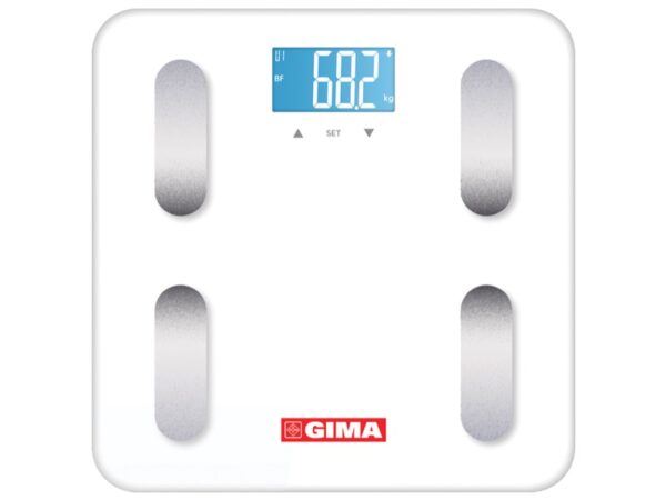 Bilancia Body Fat Equilibra Bianca con Tecnologia Sense On per Misurazione Grass