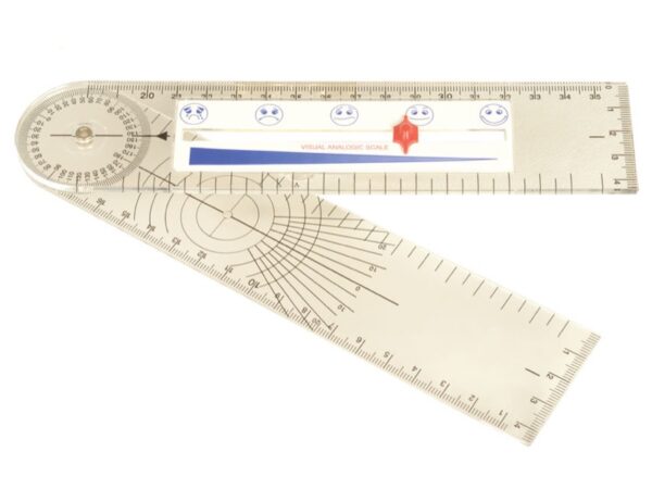 Goniometro con Scala per Misurazione Soglia del Dolore 203 x 45 x 7 mm - 25 pezz