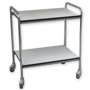 Carrello Medico 3 Ripiani in Alluminio e Bilaminato, Medio 70x50x78 cm