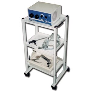 Carrello Tris per ECG e Dispositivi Medicali con 4 Ruote in Nylon e 2 Maniglie