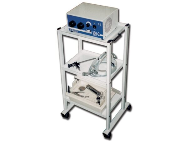 Carrello Tris per ECG e Dispositivi Medicali con 4 Ruote in Nylon e 2 Maniglie