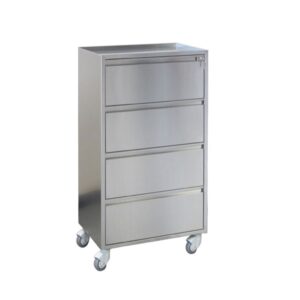 Carrello Portastrumenti in Acciaio Inox AISI 304 con 4 Cassetti