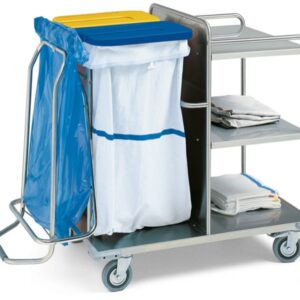 Carrello Lavanderia in Acciaio Inox con 4 Ruote