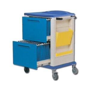 Carrello Portacartelle Cliniche con 2 Grandi Cassetti per Formato A3/A4