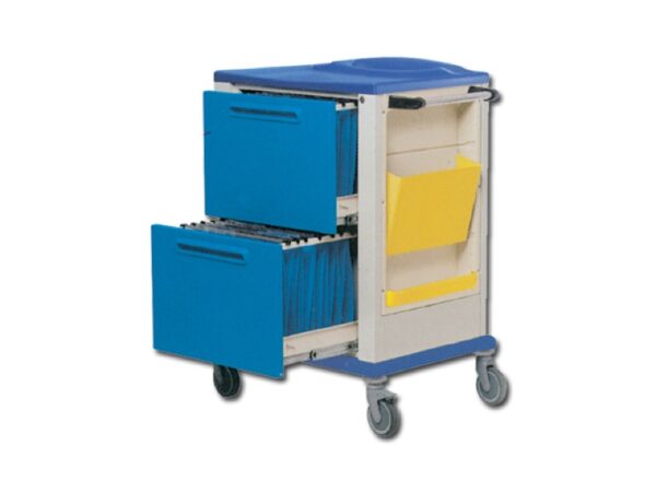 Carrello Portacartelle Cliniche con 2 Grandi Cassetti per Formato A3/A4