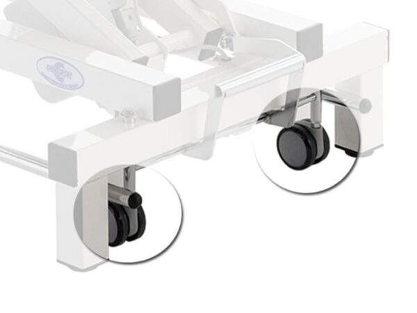 Kit Ruote Retrattili per Lettino diametro 6,5 cm