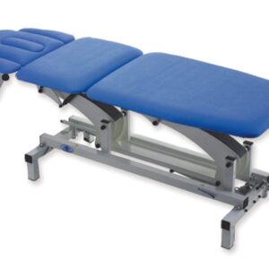 Lettino Visita Medica Trendelenburg con Braccioli Elettrico a Pedaliera 24V Blu - 1