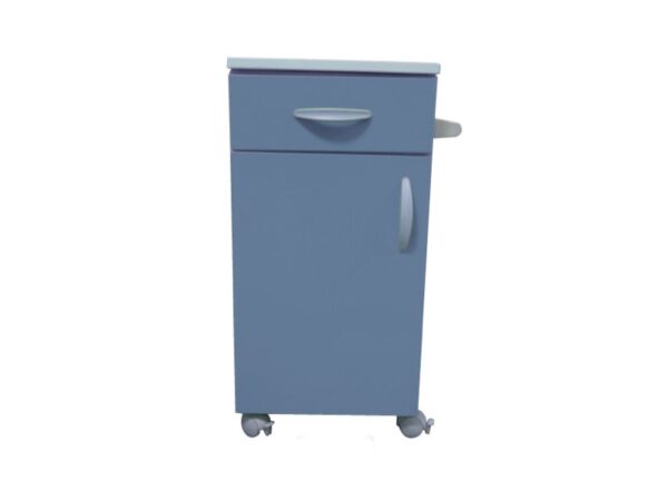 Comodino Ospedaliero Febo Blu Avio RAL 5014 - 42x40x80 cm