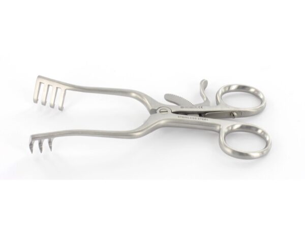 Retrattore Weitlaner-Loktite in Acciaio Inox Punte Affilate 13 cm 3x4 Rebbi - 5