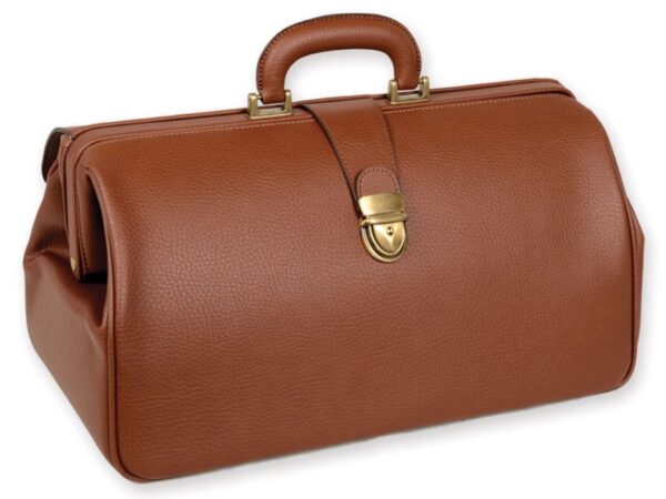 Borsa Medica Supertexas in Similpelle Cognac 41x20x22 cm con Serrature