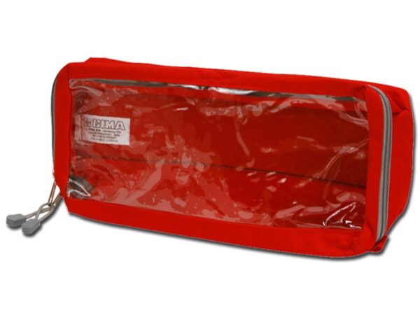 Borsetta Medica E4 Rettangolare Lunga in Poliestere 600D con Velcro Rossa - 20 p