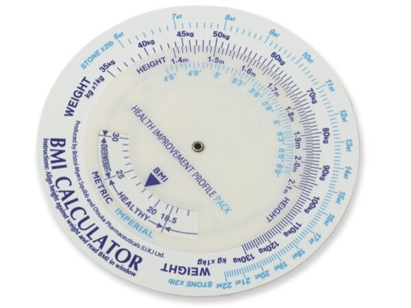 Disco Calcolatore BMI Indice Massa Corporea - 50 pezzi