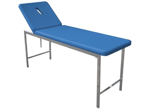 Lettino Classico per Visita Medica con Foro 23x12 cm, Struttura in Acciaio Croma
