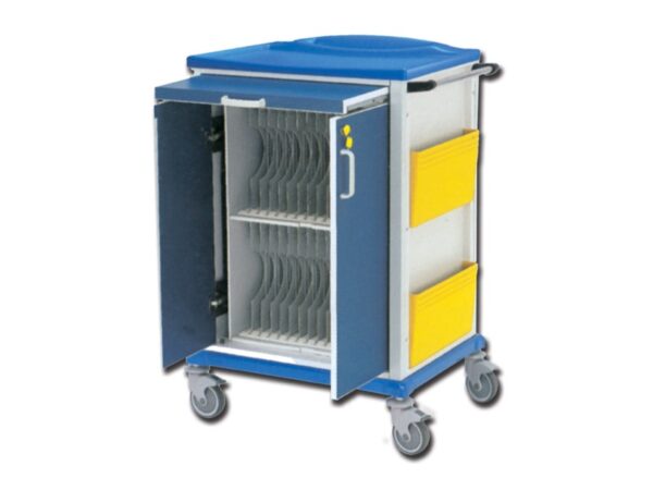 Carrello Portalastre Raggi X 32 Scomparti con Piano Scorrevole