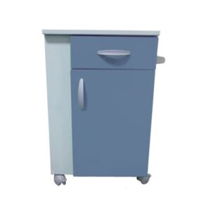 Comodino Febo con Portabottiglie 42x52,5x80 cm - Blu Avio RAL 5014