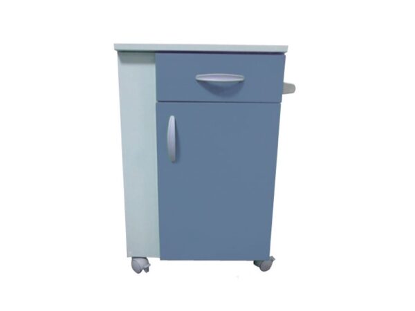 Comodino Febo con Portabottiglie 42x52,5x80 cm - Blu Avio RAL 5014