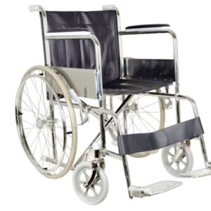 Carrozzina Pieghevole Standard Incrocio Singolo, Seduta 46 cm Blu - 2 pz - 1